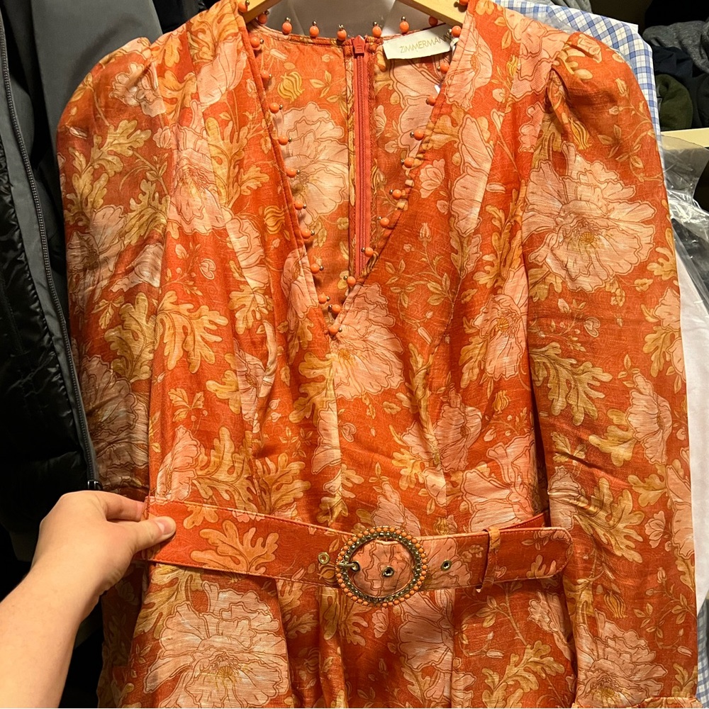 Zimmermann KALEIDOSCOPE MINI DRESS in Amber Floral - NWT - Size 2